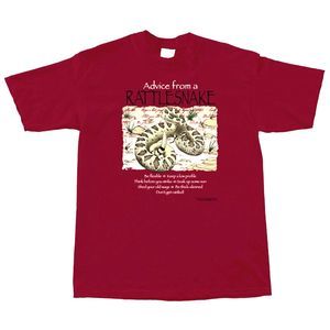 Advice from a Rattlesnake T-Shirt Red NWT